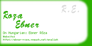 roza ebner business card